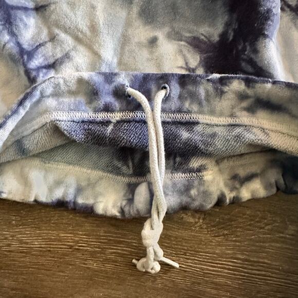 Victoria's Secret PINK Tie-Dye Blue Cropped Drawstring Sweatshirt Medium - Picture 4 of 4